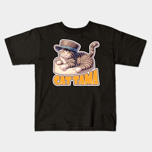 Cat Tama,Tama Super Station Master Kids T-Shirt by LycheeDesign